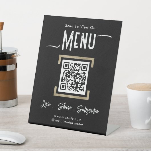 Einfaches Geschäftsmenü - Pedesteszeichen verbinde Sockelschild (In SItu)