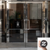 Einfaches Geschäftsmenü-QR-Code Fensteraufkleber (Büro Tür)