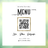 Einfaches Geschäftsmenü Verbinden Fensteraufkleber (Blatt 3)