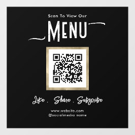 Einfaches Geschäftsmenü Verbinden Fensteraufkleber