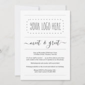 Einfaches Geschäftstreffen und Gruß - Logo hinzufü Einladung (Vorderseite)