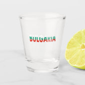 Einfaches Geschenk für die Staatsflagge Bulgariens Schnapsglas (Vorderseite)
