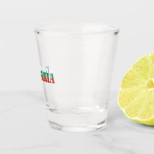 Einfaches Geschenk für die Staatsflagge Bulgariens Schnapsglas