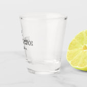 Einfaches Geschenk für moderne Typografie-Trauzeug Schnapsglas (Rechts)
