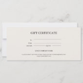 Einfaches Geschenkgutachten für minimale Geschäfte (Rückseite)