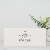 Einfaches Geschenkgutachten für minimale Geschäfte (Stehend Vorderseite)