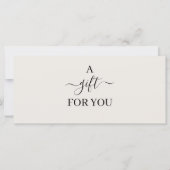 Einfaches Geschenkgutachten für minimale Geschäfte (Vorderseite)