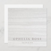 Einfaches Geschenkgutschein aus weißem Marmor Einladung (Vorne/Hinten)