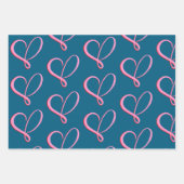 Einfaches Geschenkpapier Flachblatt-Set aus 3 Set (Vorderseite 3)