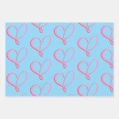 Einfaches Geschenkpapier Flachblatt-Set aus 3 Set (Vorderseite 2)