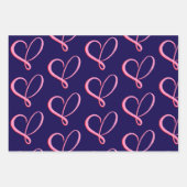 Einfaches Geschenkpapier Flachblatt-Set aus 3 Set (Vorderseite)