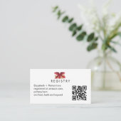 Einfaches Geschenkregister für QR-Karte für Baby Begleitkarte (Stehend Vorderseite)