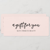 Einfaches Geschenkzertifikat "beruflich Blush Pink (Vorne/Hinten)