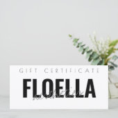 Einfaches Geschenkzertifikat "Bold Beauty Salon" (Stehend Vorderseite)