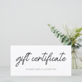 Einfaches Geschenkzertifikat für Minimalistische K (Stehend Vorderseite)