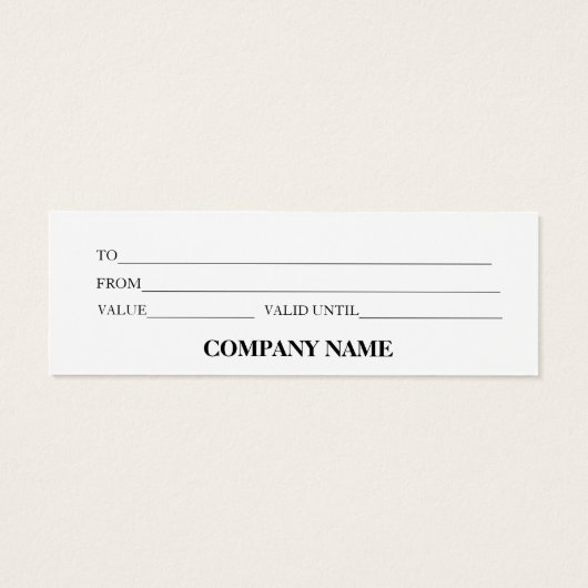 Einfaches Geschenkzertifikat für moderne Autofahre (Rückseite)