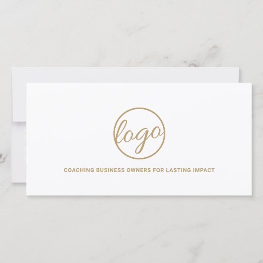 Einfaches Geschenkzertifikat für moderne Gold-Logo (Rückseite)