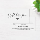 Einfaches Geschenkzertifikat für moderne Unternehm (Schreibtisch)