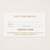 Einfaches Geschenkzertifikat für moderne Wildblume (Rückseite)