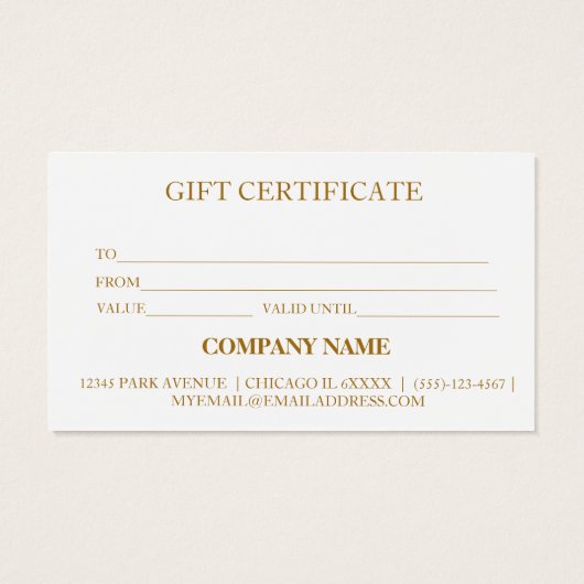 Einfaches Geschenkzertifikat für moderne Wildblume (Rückseite)