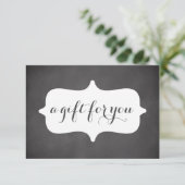 Einfaches Geschenkzertifikat für Schwarz-weiße Ges (Stehend Vorderseite)