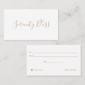 Einfaches Geschenkzertifikat für Skriptkalligraphi Visitenkarte (Vorne/Hinten)