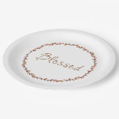 Einfaches gesegnetes Herbstfeuer Pappteller (Schrägansicht)