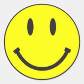 Einfaches Gesicht! Runder Aufkleber (Vorderseite)