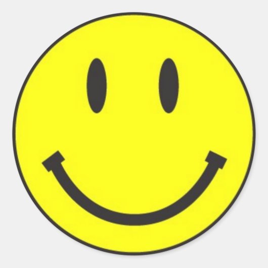 Einfaches Gesicht! Runder Aufkleber (Vorderseite)