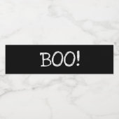 Einfaches Ghost-Bogen-Etikett mit schwarzer Wasser Wasserflaschenetikett (Einzelnes Label)