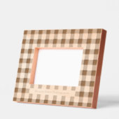 Einfaches Gingham-Muster mit Namen Geätzte Rahmen (Links)