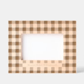 Einfaches Gingham-Muster mit Namen Geätzte Rahmen (Vorderseite)