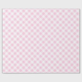 Einfaches Gingham Wrapping Papier Pastell Pink Geschenkpapier (Flach)