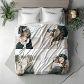 Einfaches Gitter aus vier Personalisierten Fotos Fleecedecke