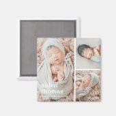 Einfaches Gitter von drei Personalisierten Fotos Magnet (Vorderseite/Rückseite)