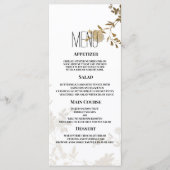 Einfaches Glitzer mit weißem Gold und Blumengerich Programm (Vorderseite)