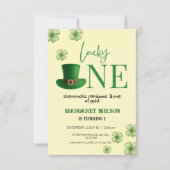 Einfaches Glück bei einem ersten Geburtstag Einladung (Vorderseite)