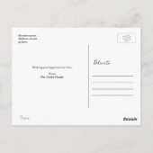 Einfaches Glück für das vierte Personalisierte Fot Postkarte (Rückseite)