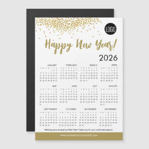 Einfaches Glück im neuen Jahr 2026 Kalender Ihr Lo Magnetkarte