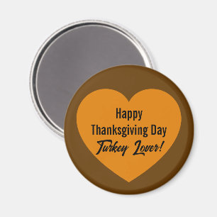 Einfaches Glück Thanksgiving Tag Türkei Lover Oran Magnet