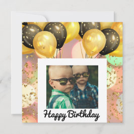 Einfaches Glück zum Geburtstag Hinzufügen von Foto Karte