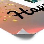 Einfaches Glück zum Geburtstag Hinzufügen von Foto Poster (Ecke)
