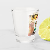 Einfaches Glück zum Geburtstag Hinzufügen von Foto Schnapsglas (Links)
