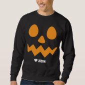 Einfaches glückliches Halloween-Kürbis Sweatshirt (Vorderseite)