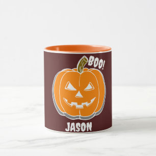 Einfaches glückliches Halloween-Kürbis Tasse