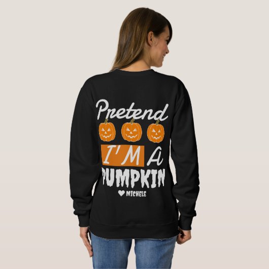 Einfaches glückliches Halloween, so als wäre ich e Sweatshirt (Schwarz voll)