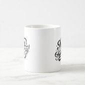 Einfaches glückliches Jubiläum Elegante Schwarze K Kaffeetasse (Mittel)