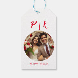 Einfaches glückliches Jubiläum Spanisches Weißes F Geschenkanhänger