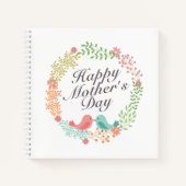 Einfaches Glücksfall-Muttertag-BlumenkreideNoteboo Notizbuch (Vorderseite)