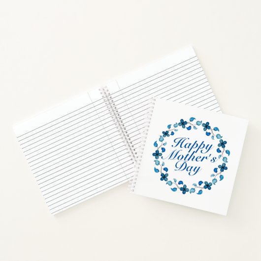 Einfaches Glücksfall-Muttertag-BlumenkreideNoteboo Notizbuch (Innenseite)